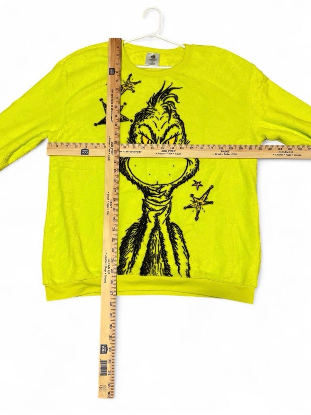 Dr. Seuss Neon Green Grinch Crewneck Sweater - Picture 5 of 5